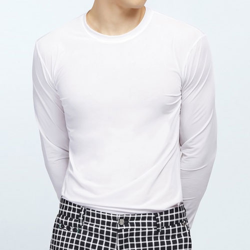 SBN-126/127 냉감 라운드 긴팔 (WHITE)
