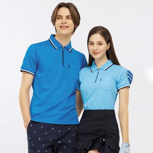 SBN-101 프레시 지퍼 카라티 긴팔/반팔 (10COLOR)