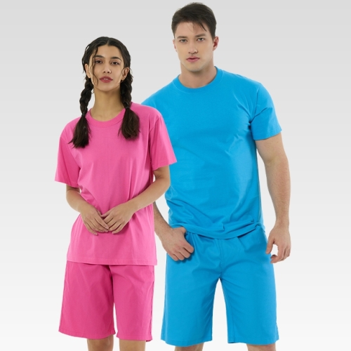 161-160 찜질복 사우나 찜질방옷 20수 반팔 상하세트