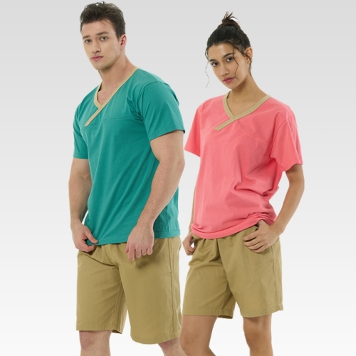 133-132 찜질복 사우나 찜질방옷 20수 반팔 상하세트