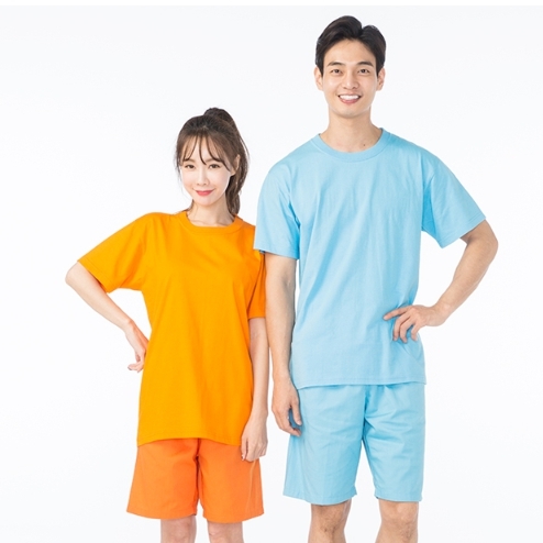 166-172 찜질복 사우나 찜질방옷 반팔 상하세트