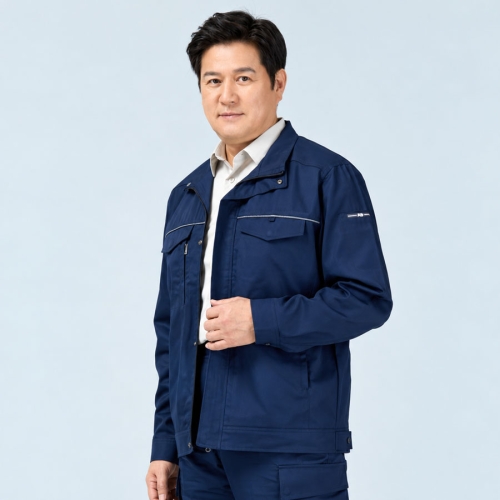A-2639 세이프 제전 작업복점퍼 춘추 네이비 단체 근무복
