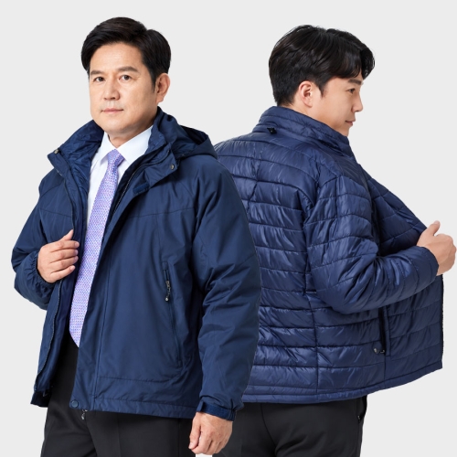 W-491 3IN1 겨울 방한점퍼 탈부착 내피 단체복