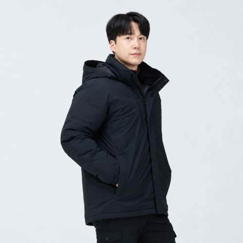 W-2596 겨울 방한 패딩점퍼 히든퀼팅 웰론 작업복 단체복 [2COLOR]