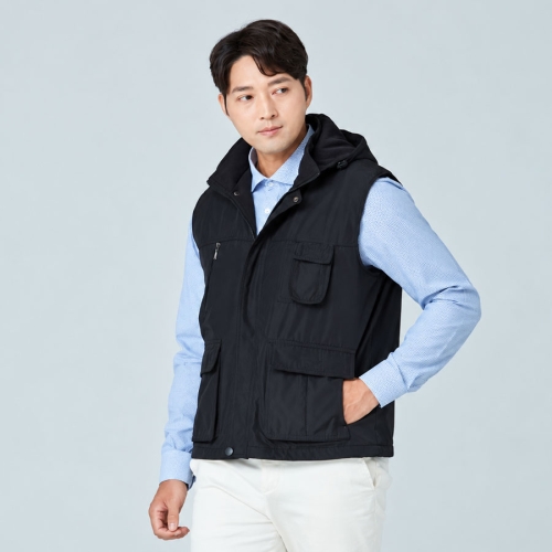 PD-1 겨울 방한조끼 폴라폴리스 기모안감 작업복 단체조끼