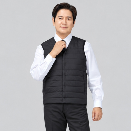 W-60 겨울 방한조끼 패딩 작업조끼 회사 단체복 근무복