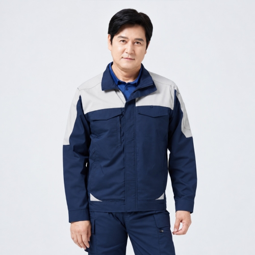 HN-J 춘하 작업복 점퍼 면혼방 반사파이핑 단체 근무복