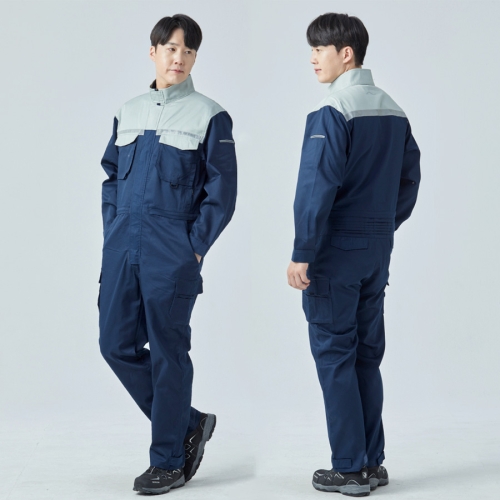 SJ-3 춘하 일체형 작업복 정비복 반사테이프 단체 근무복