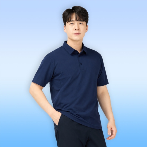T-263 소로나 컴포트 반팔 카라티 네이비 기능성 단체복
