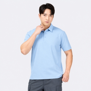 T-264 소로나 컴포트 반팔 카라티 블루그레이 여름 단체복 근무복
