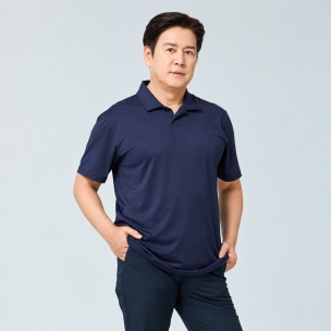 T-251 UV차단 스판 반팔 카라티 네이비 여름 단체복 근무복