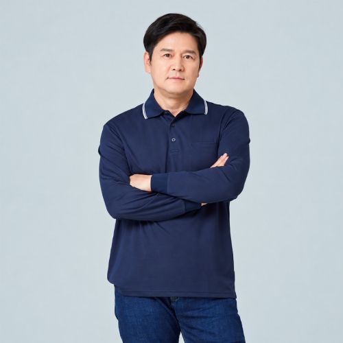 T-153 국산 냉감 반팔 카라티 네이비 여름 작업복 단체복