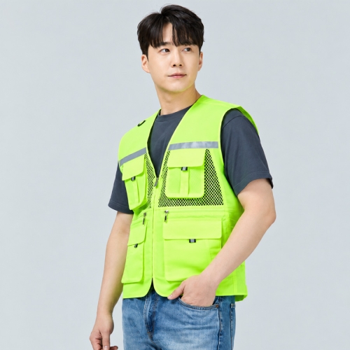 A-959 네온 세이프티 베스트 메쉬 안전조끼 여름 작업조끼 단체복