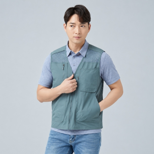 V-705 V-706 나일론 타스란 작업조끼 어깨패딩 다용도 포켓 단체복