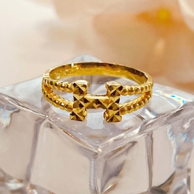 (995제품) H (에이치) 투라인 순금반지 3.75g