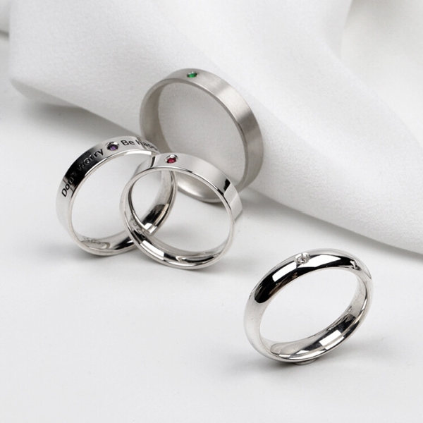 탄생석 큐빅 은반지 (Silver Ring)