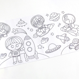 컬러링테이프+떼어쓰는스티커_MST68 우주