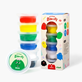 [오아트] 클레이랑 6색 세트(촉감놀이/미술준비물/KC인증)