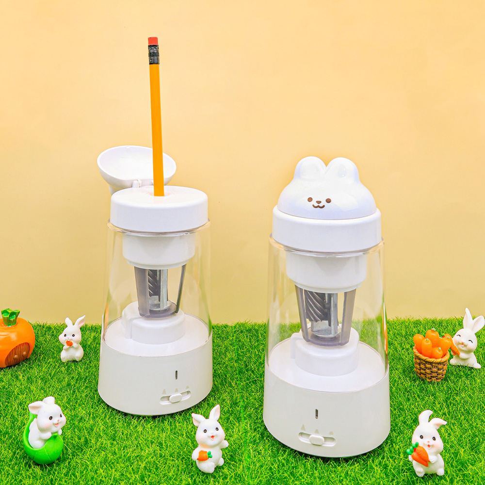 [오아트] 자동 상승 연필깎이 화이트래빗(3단 심조절/KC인증)