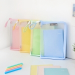 [오아트] A4 반투명 클립 지퍼 파일(4종 택1/신학기/학습지 정리)