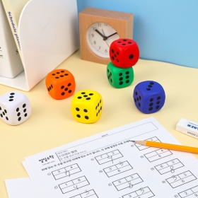 [오아트] 스펀지 주사위 6색 세트(2종 택1/소프트 주사위/KC인증)