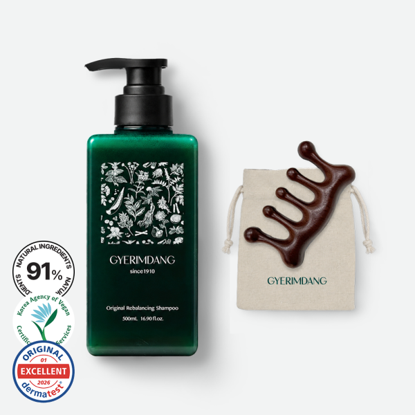 계림당 프리미엄 천연탈모샴푸 500ml + 두피 케어 괄사 SET