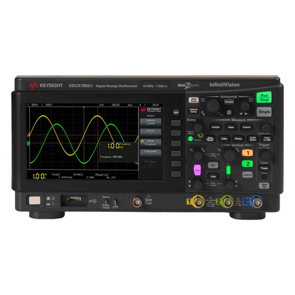 EDUX1052G | 50 Mhz | 2CH | 교육용 오실로스코프 | 키사이트 1000 X-시리즈 | Keysight