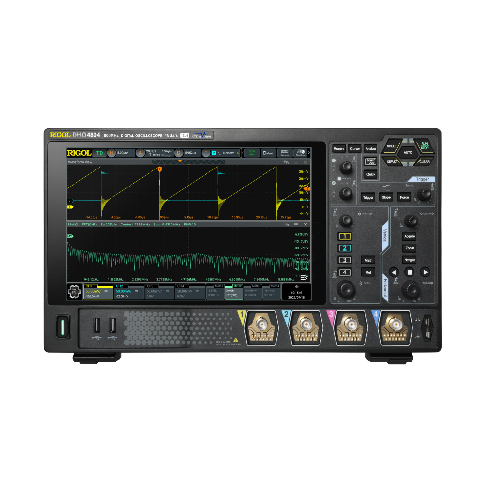 DHO4804 | 리골 DHO4000 시리즈 | 오실로스코프 | Rigol | 800Mhz | 4CH | 4GSa/s | 500Mpts(옵션)