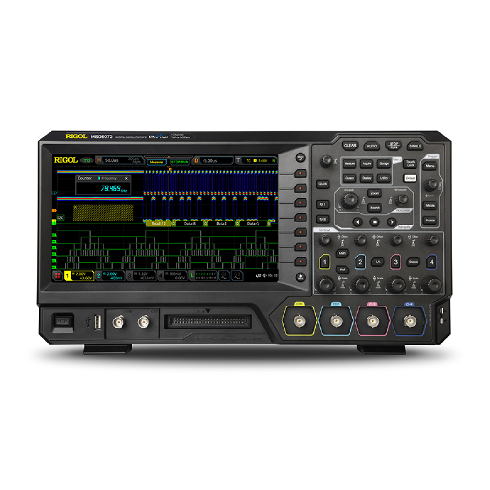 MSO5072 | 리골 MSO5000 시리즈 | 오실로스코프 | Rigol | 70MHz | 2+16CH | 8GSa/s | 200Mpts (옵션) | 내장신호소스 (옵션)