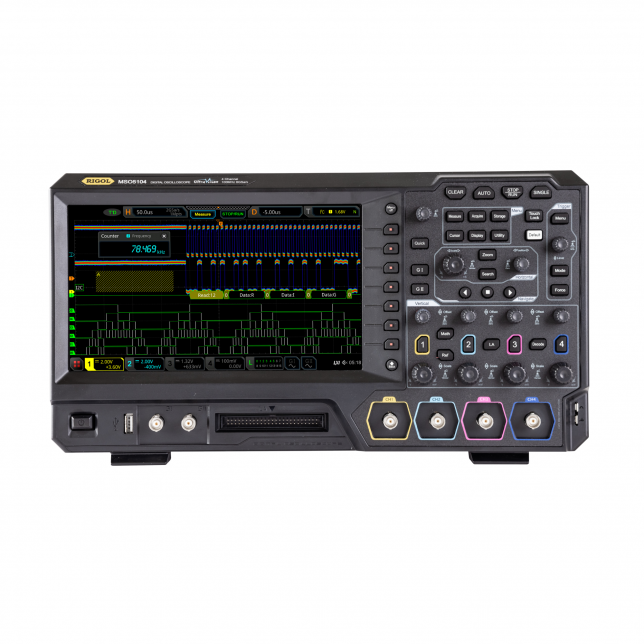 MSO5104 | 리골 MSO5000 시리즈 | 오실로스코프 | Rigol | 100MHz | 4+16CH | 8GSa/s | 200Mpts (옵션) | 내장신호소스 (옵션)