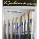 루벤스 아크릴,유화용붓 660F <BR>7본조 세트 (2, 4, 6, 8, 10, 12, 14호)