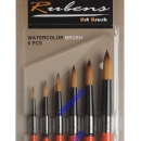 루벤스 수채화용붓 720R(환붓)<BR>6본조 세트(2, 4, 6, 8, 10,12호)