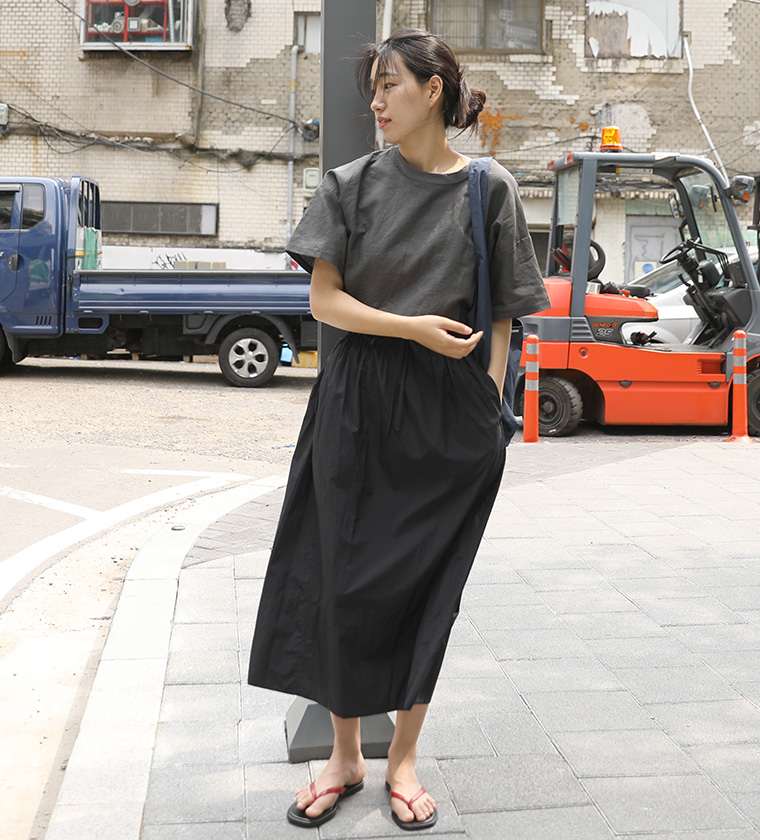 리버젠비달랭 나일론 스커트