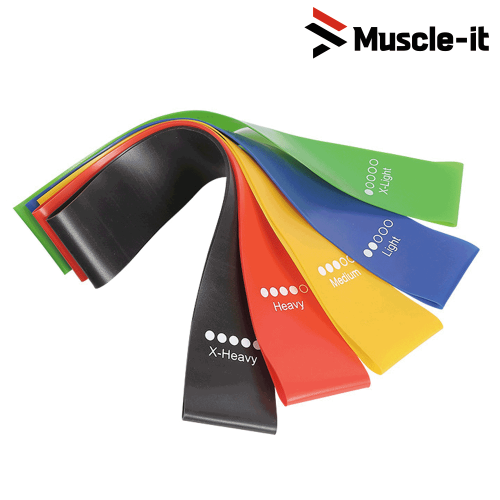 머슬잇 라텍스 루프 밴드 5종세트 근력 헬스 홈트 스트레칭 요가