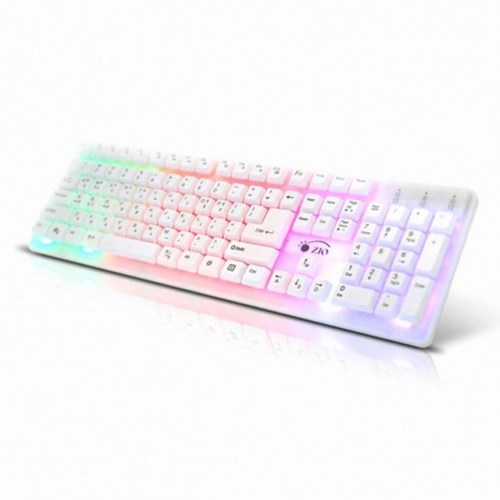 LED 백라이트 유선 키보드 /저소음 레인보우 PWGLIGHT
