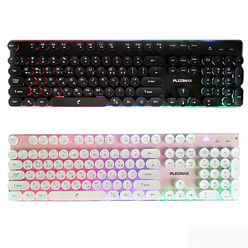 AVEC-K301 레트로 LED 멤브레인 키보드 (블랙)