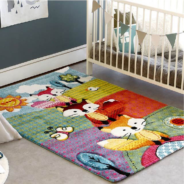 포슬포슬 여우 동물 카페트