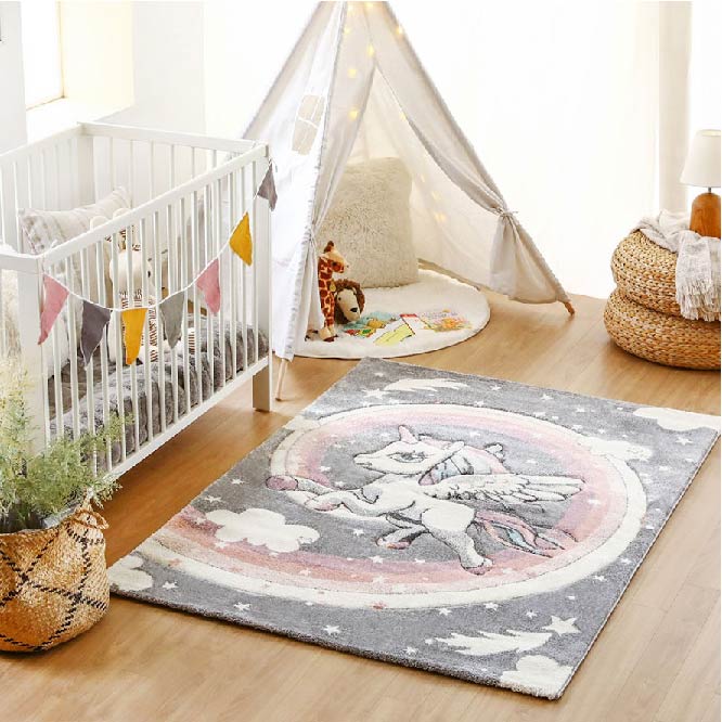 포슬포슬 유니콘 동물 카페트