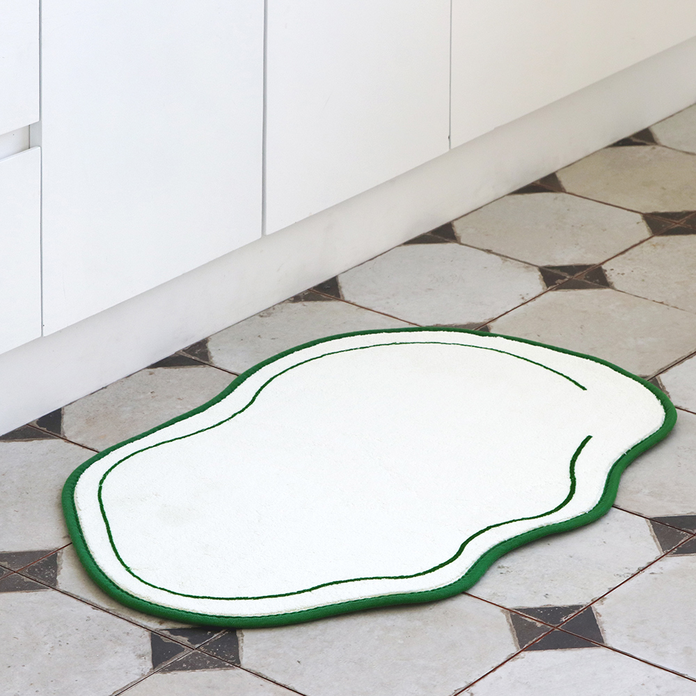 [메모리폼] 폭신한 웨이비라인 매트 45x65