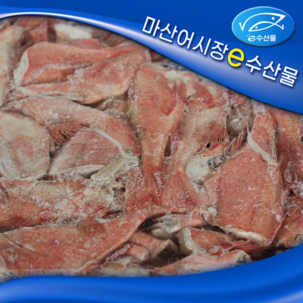 업소 식당용 냉동 두절볼락 한박스 8.8kg 90마리 머리손질 붉은볼락 장문볼락 적어 열기 붉볼락 빨간생선 구이 매운탕용 생선 냉동볼락