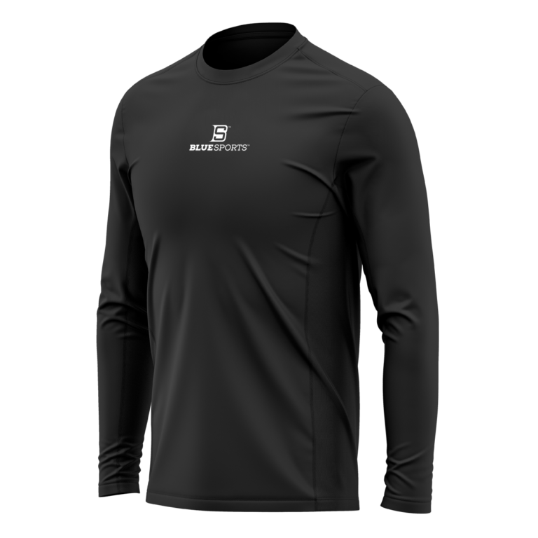 BLUE Fitted Long Sleeve Shirt