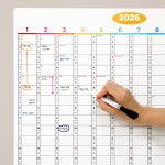 2026년 대형 캘린더 화이트보드(고무자석타입/시트지타입)+세필펜 2종 증정