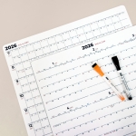 2026년 대형 캘린더 화이트보드(고무자석타입/시트지타입)+세필펜 2종 증정