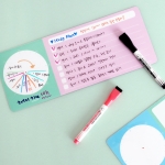 타임테이블 메모보드 붙이는 화이트보드+세필펜 2종 증정