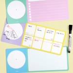 타임테이블 메모보드 붙이는 화이트보드+세필펜 2종 증정