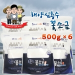 6형제 해양심층수 꽃소금 500g&times;6개