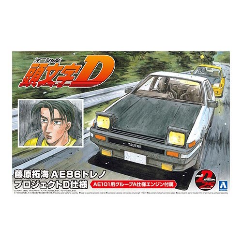 1/24 이니셜D 후지와라 타쿠미 AE86 토레노 프로젝트 D사양 (4905083059579) - 001