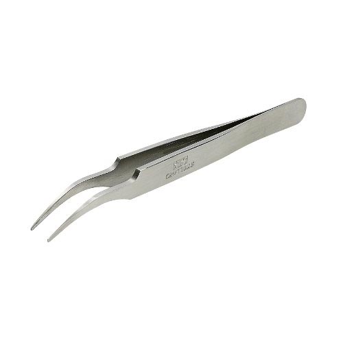 HG Angled Tweezers - Round Tip (4950344079155) - 74108