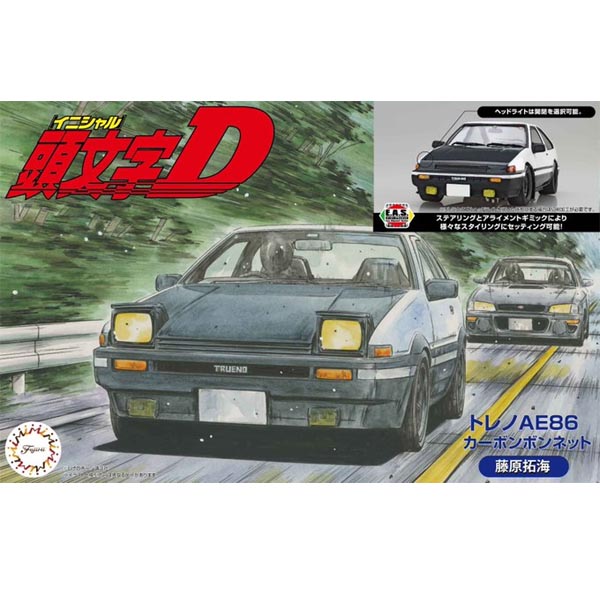 이니셜D 1/24 ISD019 AE86 카본 보닛 후지와라 타쿠미 (4968728183947)