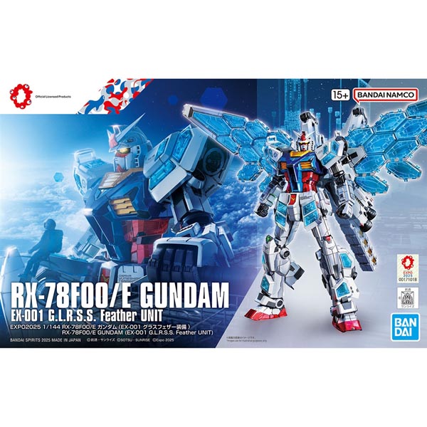 1/144 EXPO2025  RX-78F00/E 건담 EX-001 글라스 페더 장비